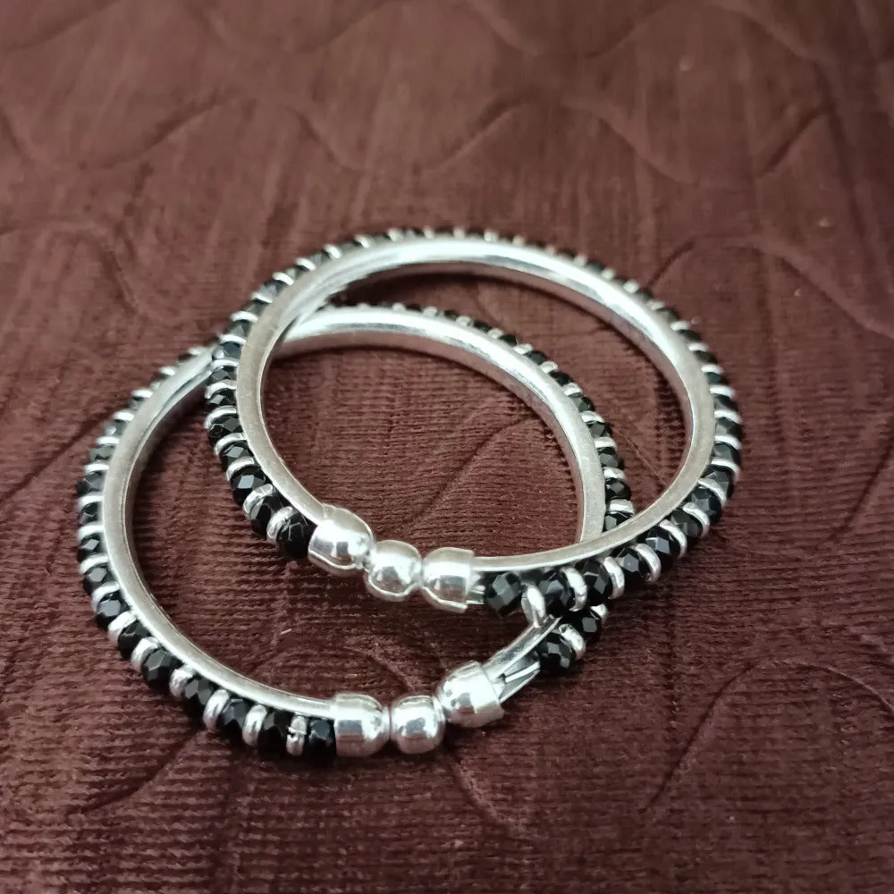 925 Silver Designer Unisex Baby Bangle Set (Design 161)