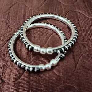 925 Silver Designer Unisex Baby Bangle Set (Design 161)