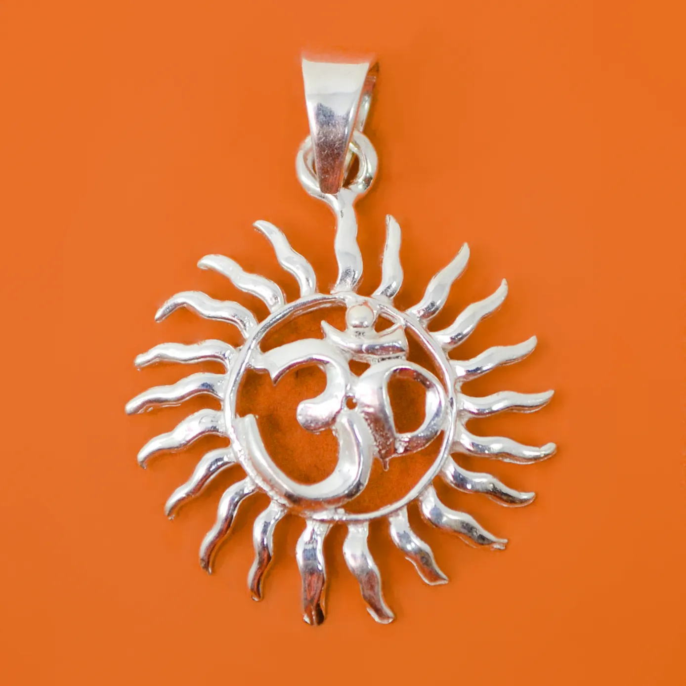925 Silver OM Pendant (Design 5)
