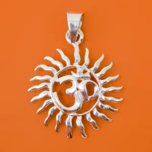 925 Silver OM Pendant (Design 5)