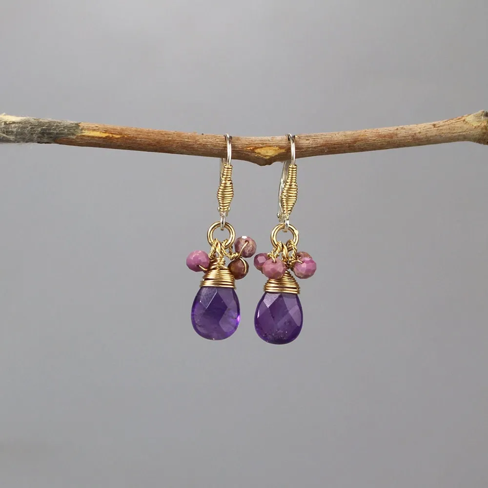Amethyst Tal Earrings