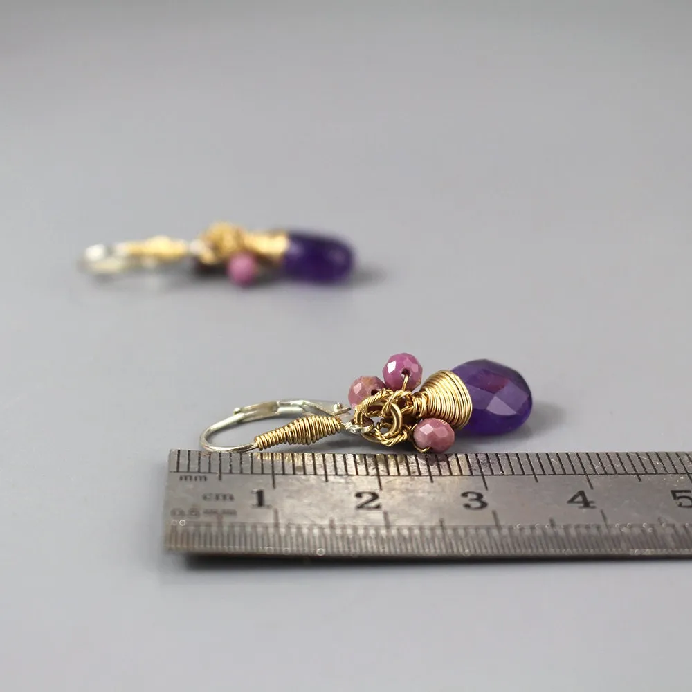 Amethyst Tal Earrings