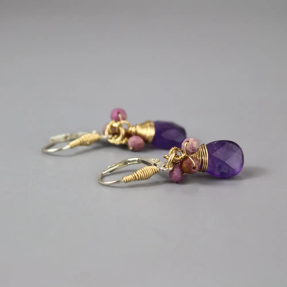 Amethyst Tal Earrings