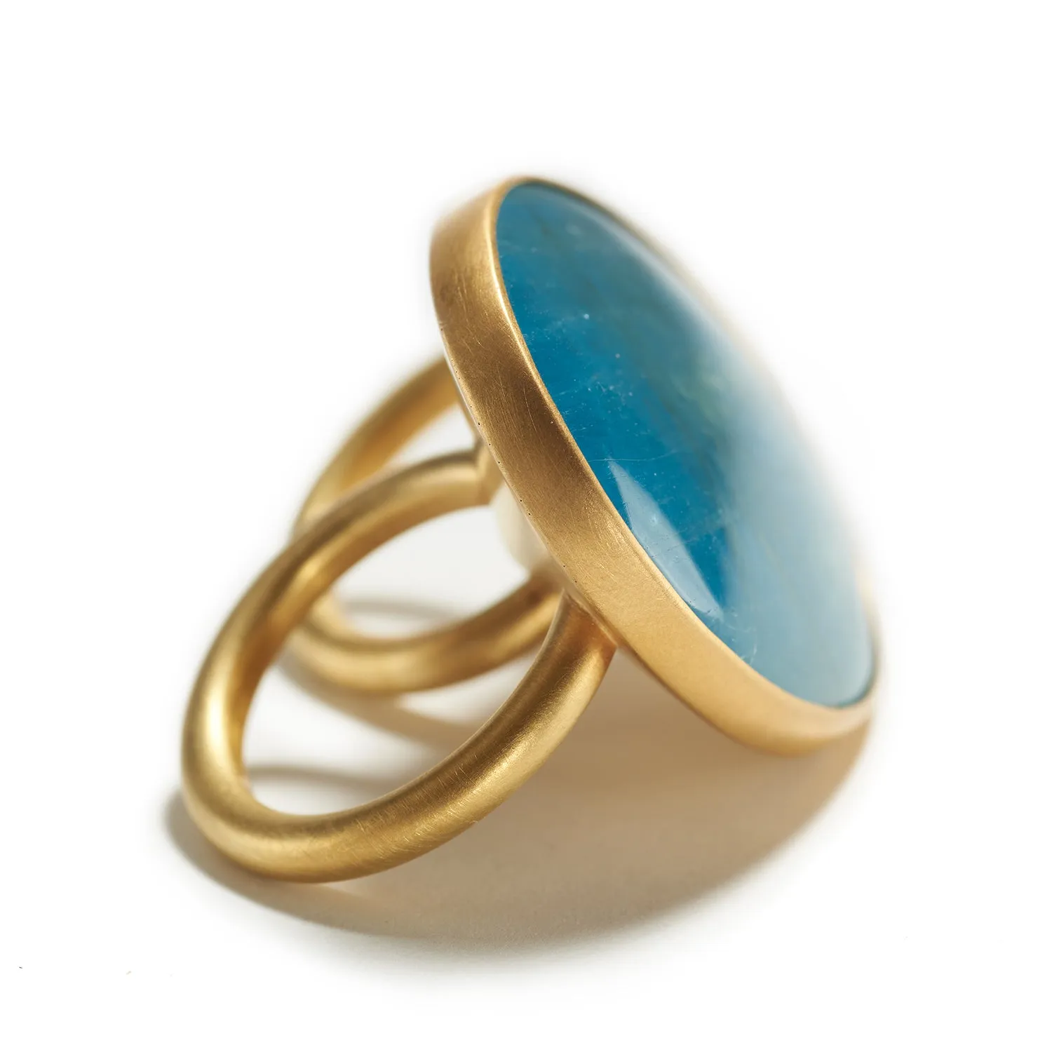 Aqua Oval Ring