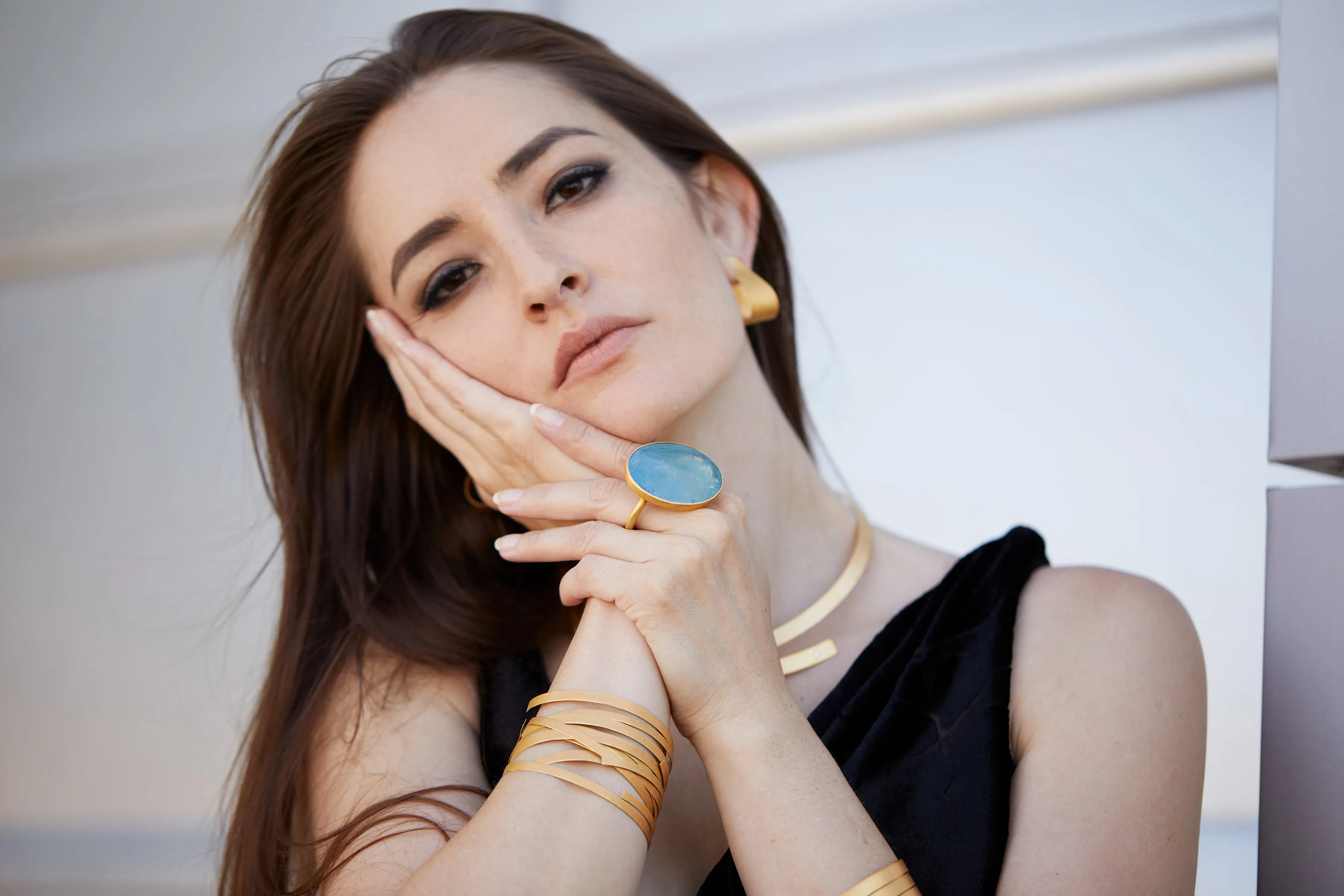 Aqua Oval Ring