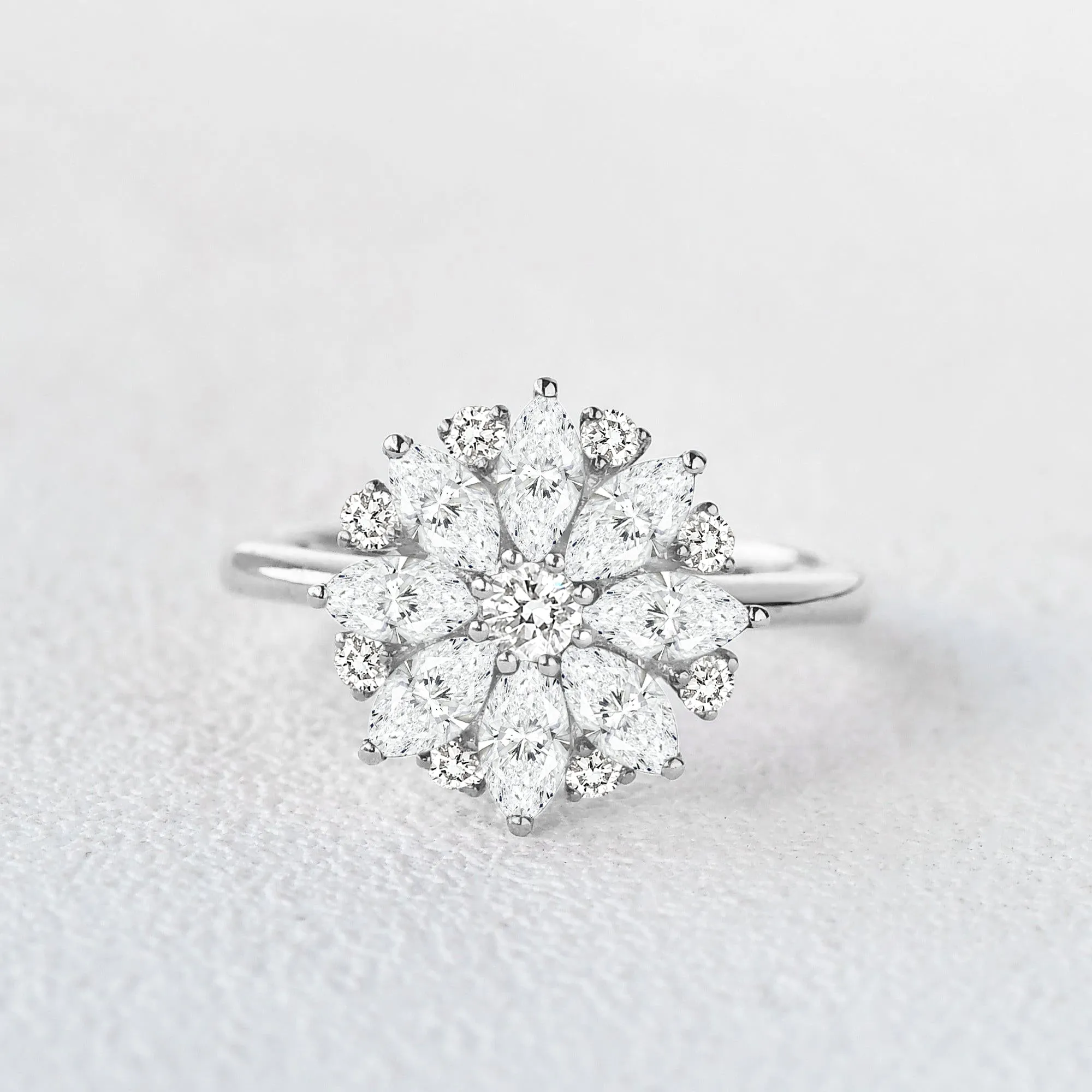 Floral Inspired - Lab Grown Diamond Yellow Gold Ring