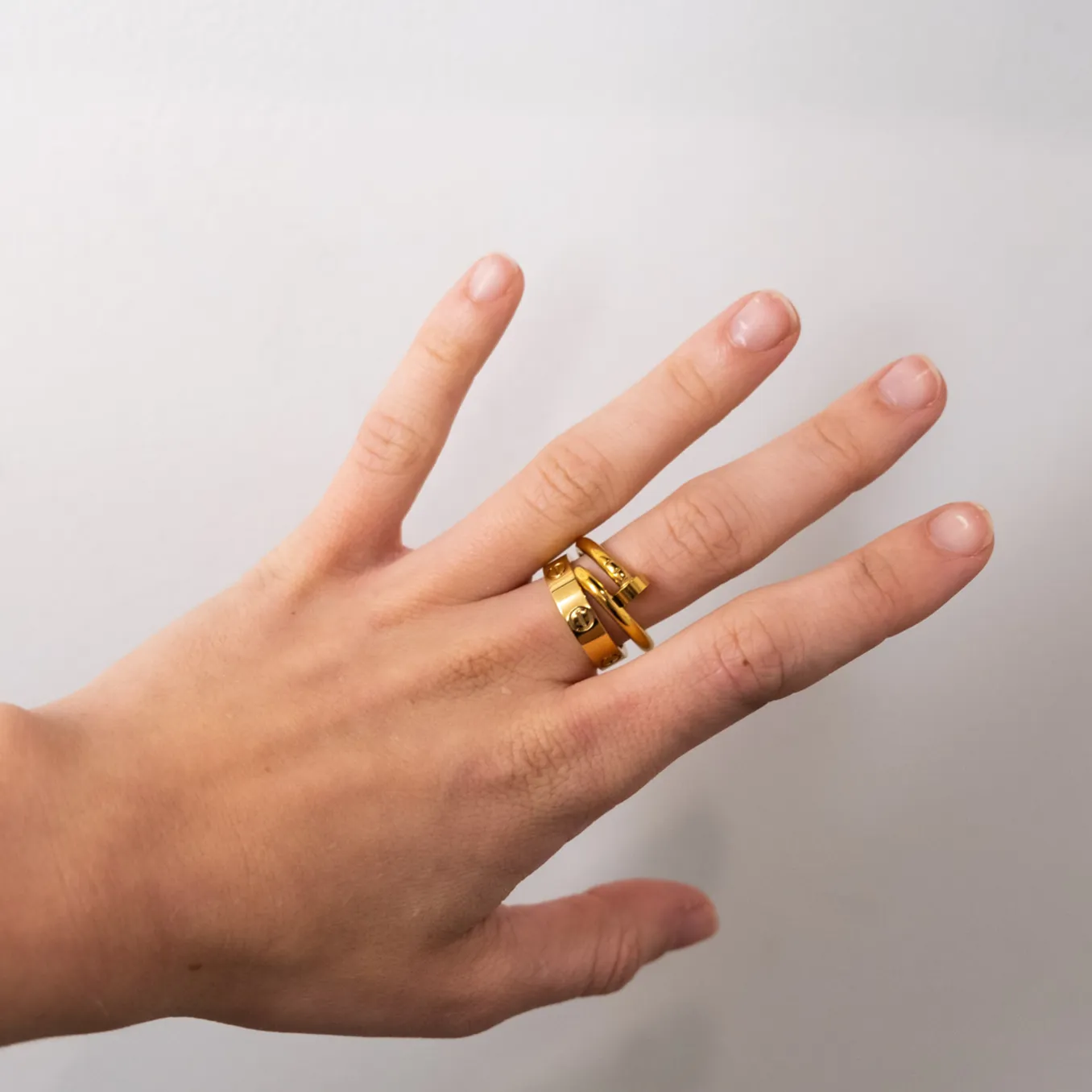 Gold Designer Inspired Love Ring