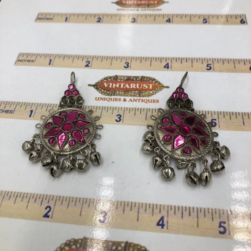 Kuchi Silver Dangle Jhumka Style Earrings
