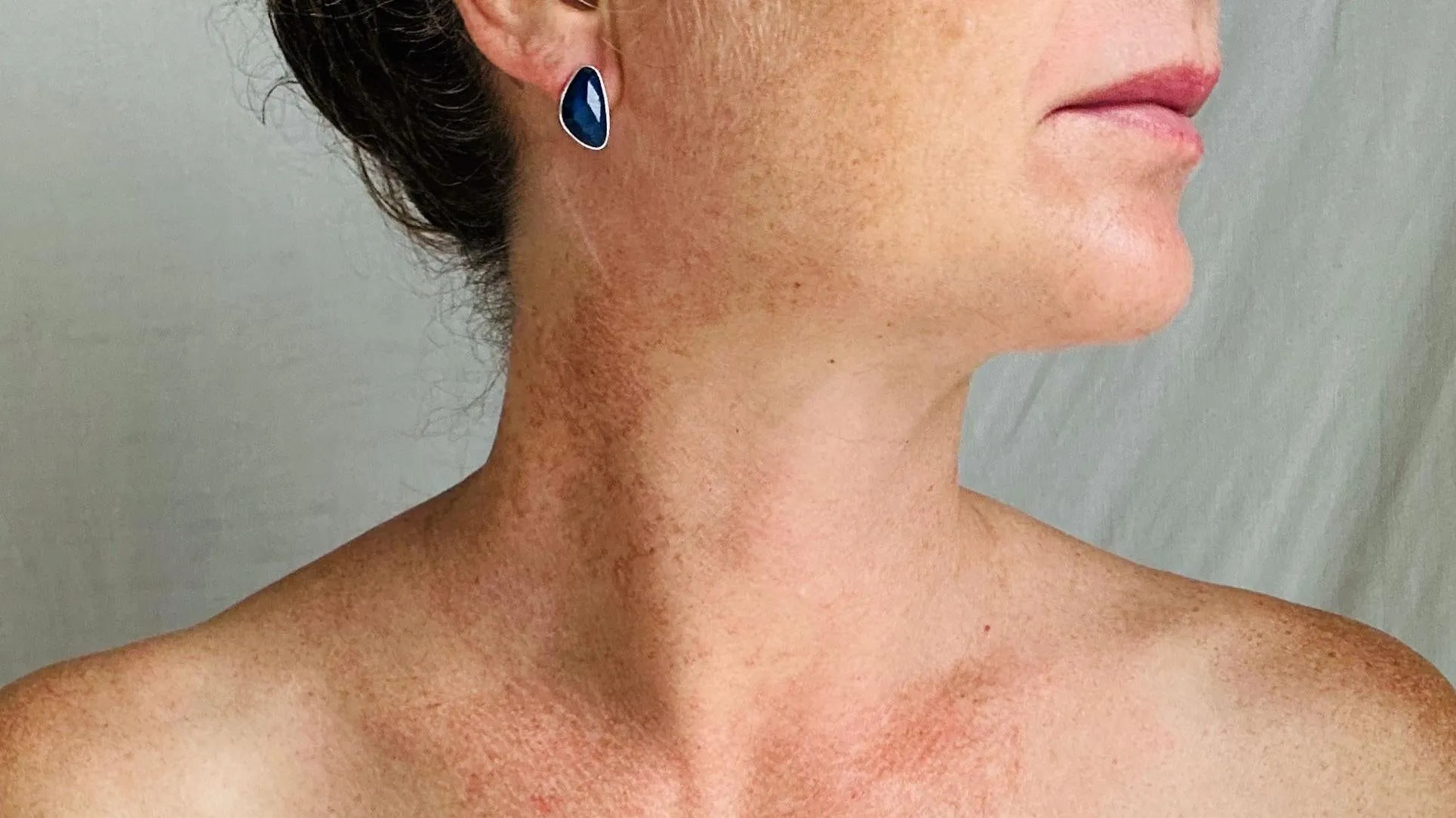 Lapis Lazuli Asymmetrical Earrings. Sterling Silver. 0698