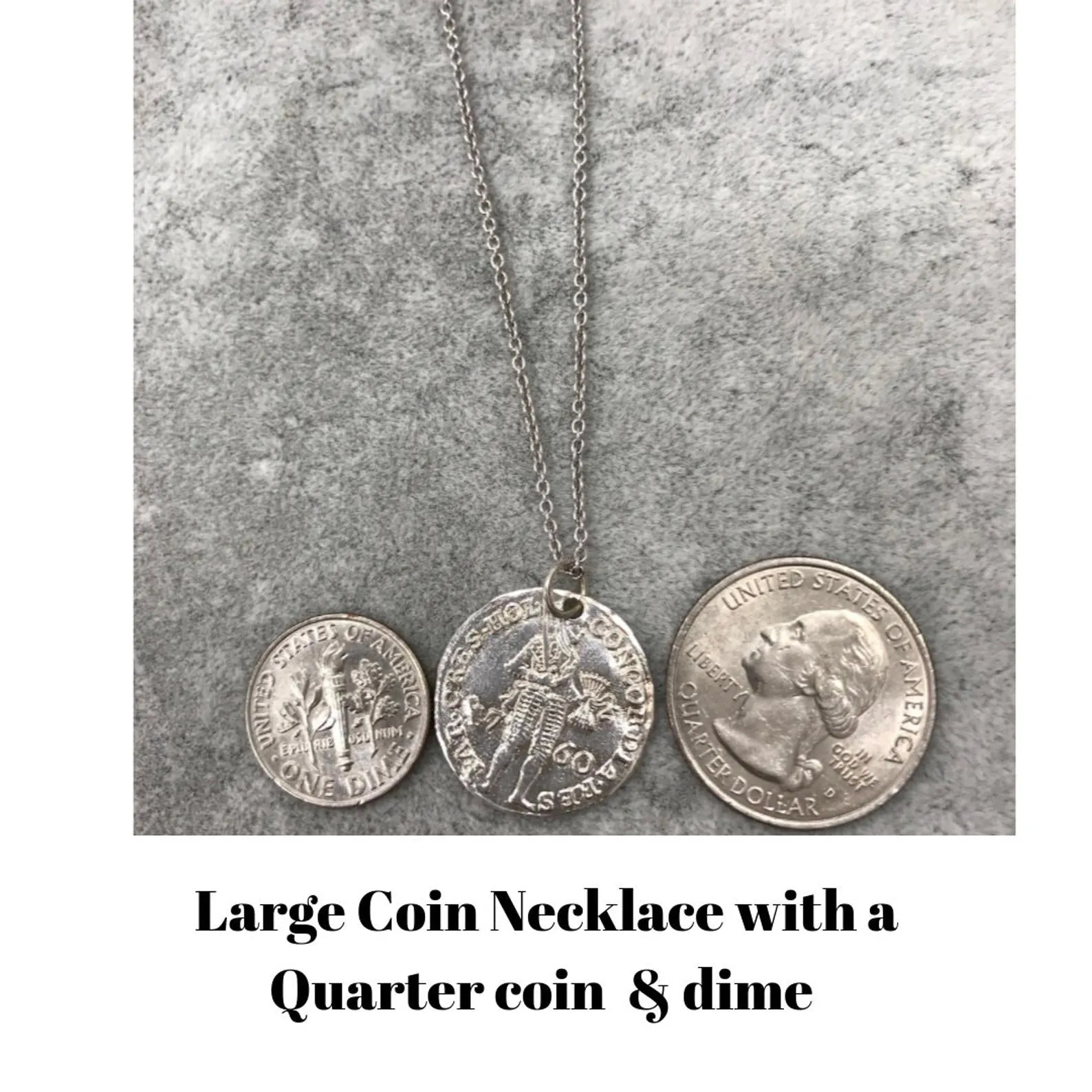 Large Gold Warrior Coin Necklace