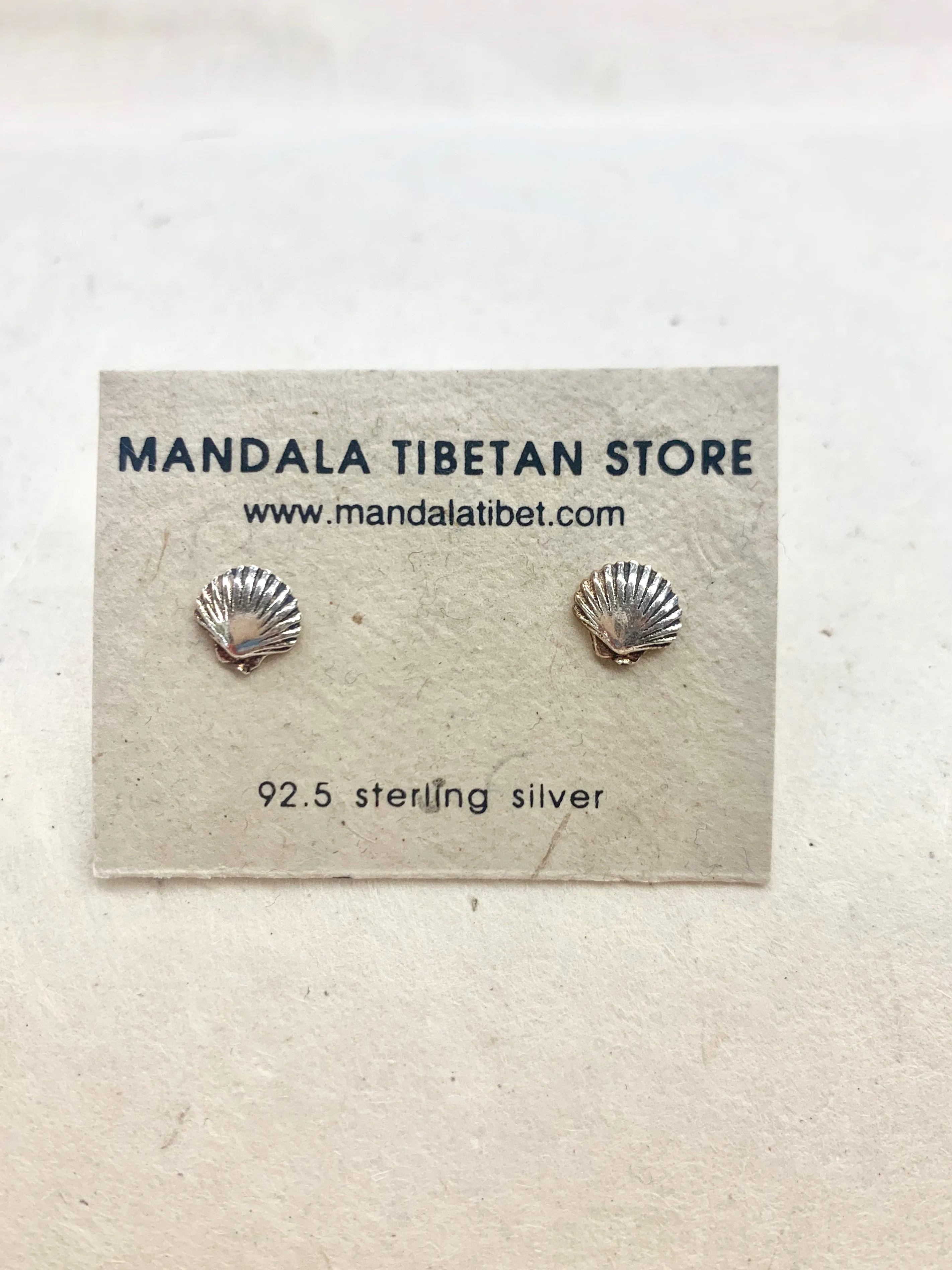 Seashell Sterling Silver Stud