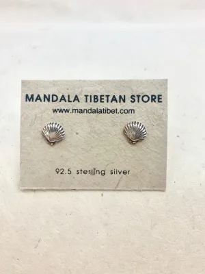Seashell Sterling Silver Stud