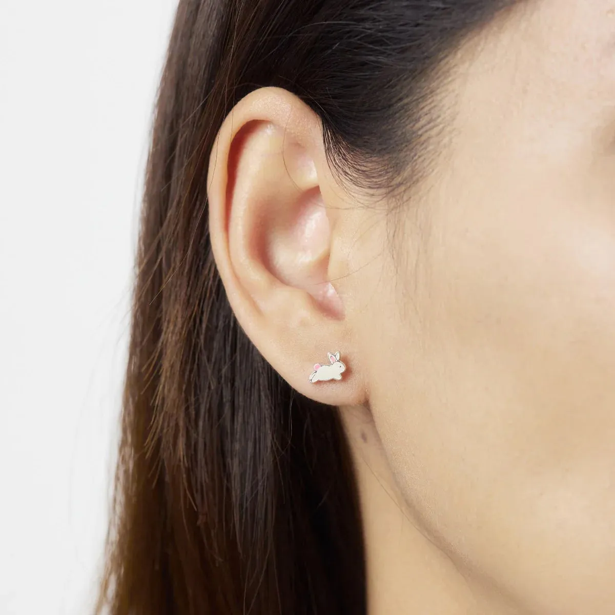 Silver Bunny Studs
