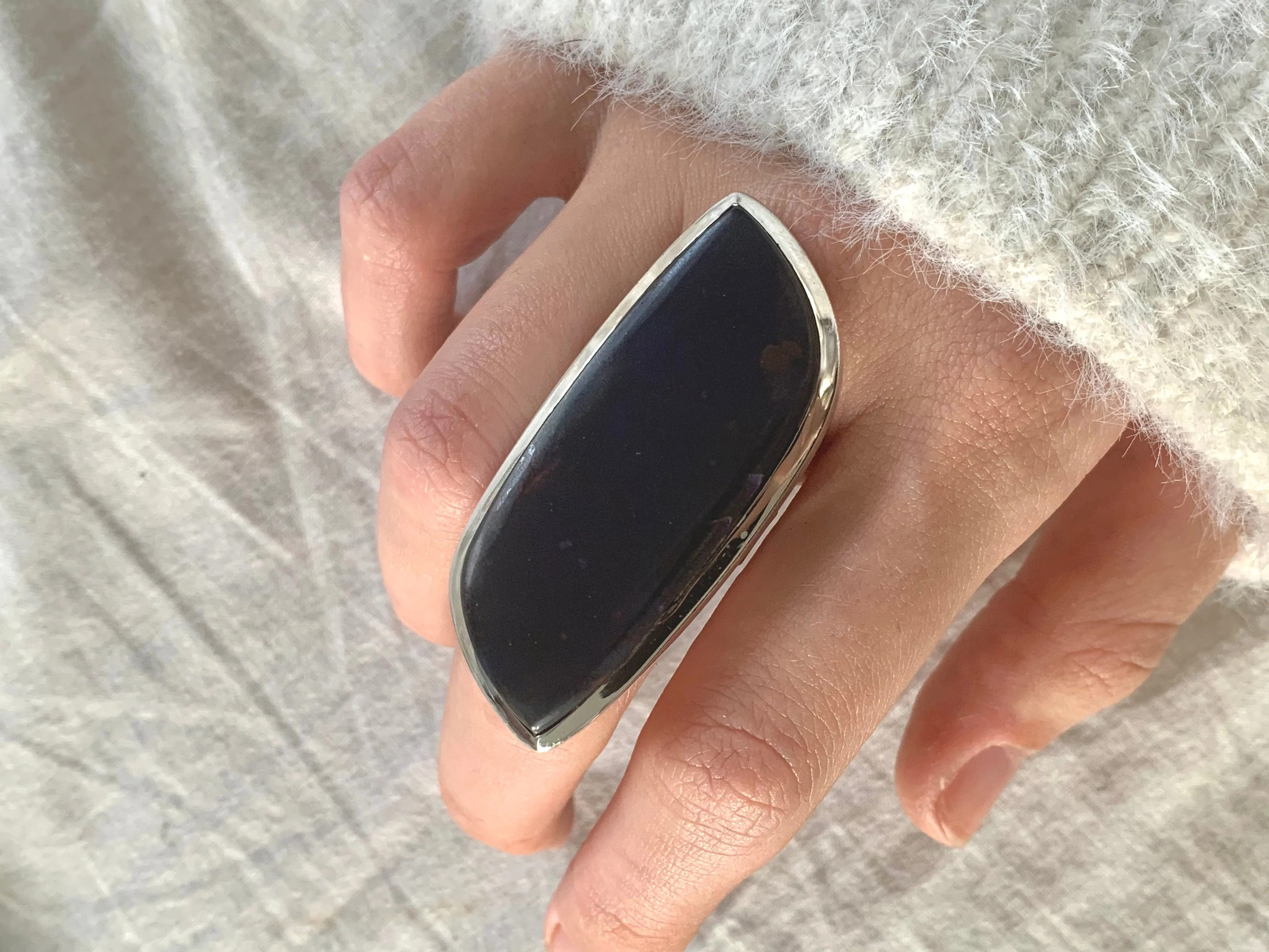 Sugilite Naevia Ring - XXLarge Leaf Shape (US 8)