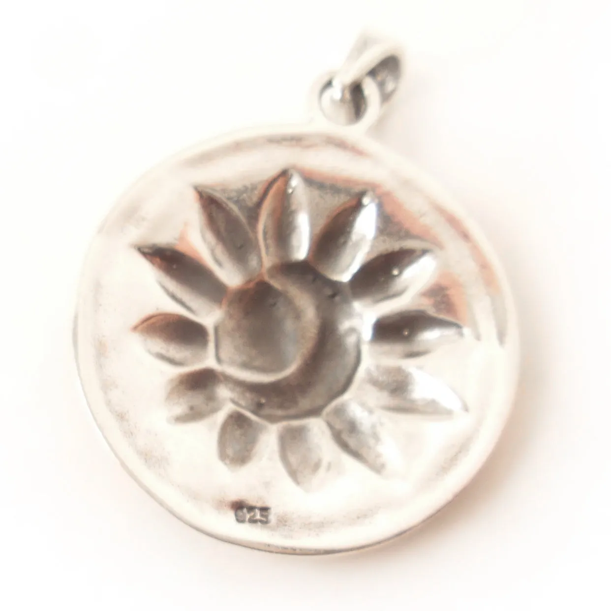 Sun Moon Zodiac Charm .925 Sterling Silver Pendant