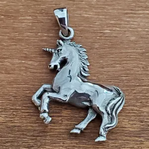 Unicorn Charm .925 Sterling Silver Equestrian Pendant