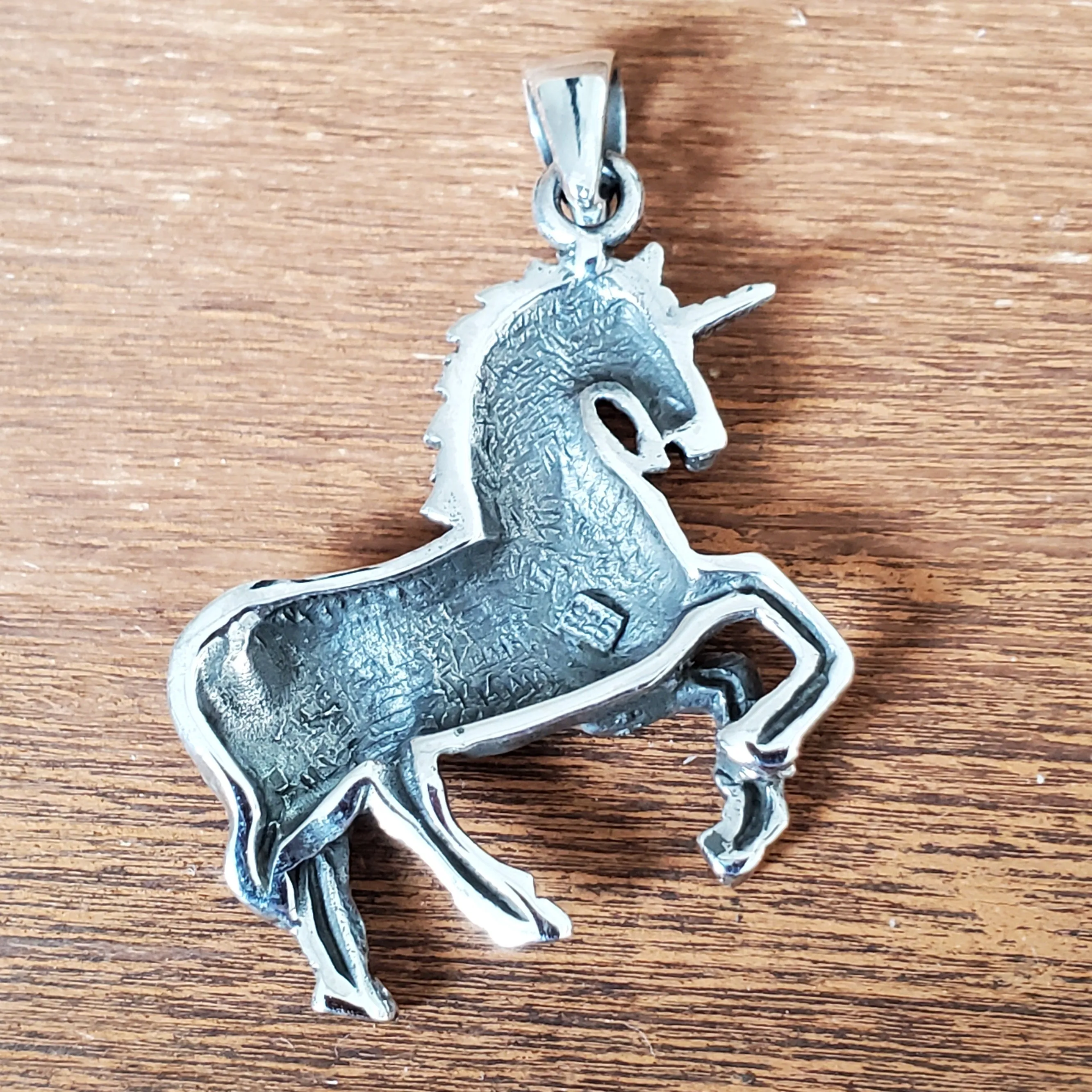 Unicorn Charm .925 Sterling Silver Equestrian Pendant
