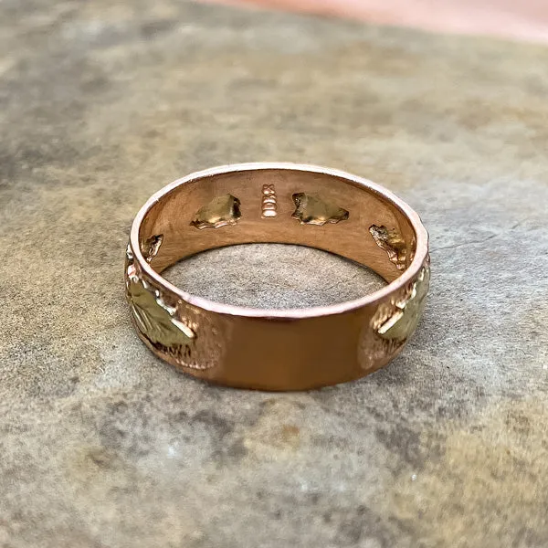 Victorian Two-toned Gold Band
