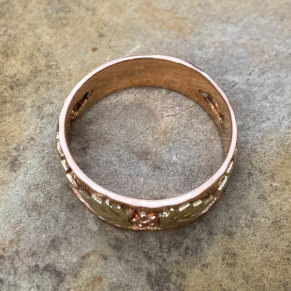Victorian Two-toned Gold Band